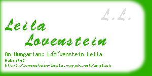 leila lovenstein business card